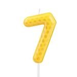 Fukaisu Pickleball Number Candle, Sport Theme Birthday Candle Pickleball Cake Topper Ball Theme Party Decorations for Birthday Game Day Celebration (Number 7)