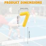 Fukaisu Pickleball Number Candle, Sport Theme Birthday Candle Pickleball Cake Topper Ball Theme Party Decorations for Birthday Game Day Celebration (Number 7)