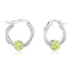 LES OSEWA Pickleball Earrings 925 Sterling Silver Pickleball Hoop Earrings Hypoallergenic Sports Earrings Cool Pickleball Jewelry Gifts for Women