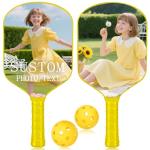 Custom Pickleball Paddles with Photo Text Logo,Fiber Personalized Pickleball Paddles with Comfort Grip,Personalized Gifts for Beginners(One Paddle Only)