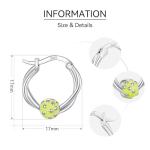 LES OSEWA Pickleball Earrings 925 Sterling Silver Pickleball Hoop Earrings Hypoallergenic Sports Earrings Cool Pickleball Jewelry Gifts for Women