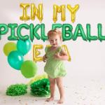 In My Pickleball Era Foil Balloons Banner Golden Green Pickleball Party Decorations Sport Theme Balloons Banner Kit for Pickleball Birthday or Retirement Party Decor Supplies