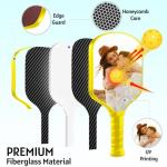 Custom Pickleball Paddles with Photo Text Logo,Fiber Personalized Pickleball Paddles with Comfort Grip,Personalized Gifts for Beginners(One Paddle Only)