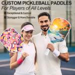 Custom Pickleball Paddles with Photo Text Logo,Fiber Personalized Pickleball Paddles with Comfort Grip,Personalized Gifts for Beginners(One Paddle Only)