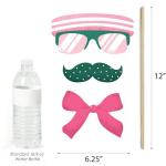 Big Dot of Happiness Pickleball Party Photo Booth Props Kit - 20-Piece Birthday Retirement Celebration Set, Premium Cardstock Selfie Props with Easy Assembly Sticks
