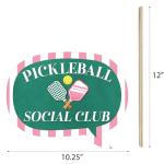 Big Dot of Happiness Pickleball Party Photo Booth Props Kit - 20-Piece Birthday Retirement Celebration Set, Premium Cardstock Selfie Props with Easy Assembly Sticks