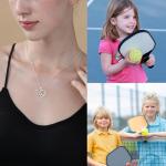 Lydow Pickleball Necklace Gifts for Teen Girls, Stuff Accessories Jewelry Players Team Sport Ornament Coach Birthday Christmas Decor Gear Things Women Mom 8-12 12-14 Her