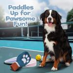 PUPROAR Pickleball Dog Toy – Valentines Day& Birthday Dog Toy Present & Pickleball Gift, Plush Pickle Ball Paddle with Interactive Squeaker & Crinkle, Funny Puppy Gift