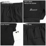 Surenow Mens 2 in 1 Running Shorts Quick Dry Athletic Shorts with Liner, Workout Shorts with Zip Pockets and Towel Loop Black