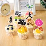 Pickleball Cupcake Toppers, 20 Pieces, Paddles, Ball, Players Silhouettes, Fun and Unique Cup Cake Topper Decorations, Pickleball Sports Theme Birthday Party Supplies, Happy Dinker