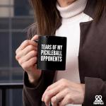 Panvola Tears of My Pickleball Opponents Pickleball Gifts Sports Player Grandpa Grandma Husband Wife Mom Dad Coffee Mug Ceramic Cup Novelty Drinkware (11 oz, Black)