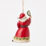 Enesco Jim Shore Heartwood Creek Santa Playing Pickleball Hanging Ornament, 4.5 Inch, Multicolor