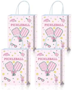 Roselush 16Pcs Pink Pickleball Goodie Party Favor Bags - Pickleball Gift Bags for Pickleball Birthday Decorations, Christmas Decor & Pickleball Party Supplies