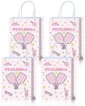Roselush 16Pcs Pink Pickleball Goodie Party Favor Bags - Pickleball Gift Bags for Pickleball Birthday Decorations, Christmas Decor & Pickleball Party Supplies