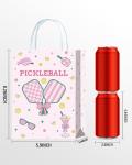 Roselush 16Pcs Pink Pickleball Goodie Party Favor Bags - Pickleball Gift Bags for Pickleball Birthday Decorations, Christmas Decor & Pickleball Party Supplies