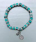 Hit Happy Lucky Pickleball Bracelet (Turquoise)