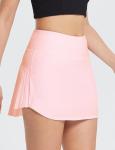 baleaf Women's Pleated Tennis Skirts High Waisted Lightweight Athletic Golf Skorts Skirts with Shorts Pockets Pink Medium