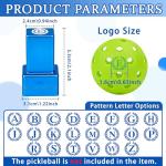 LACGO Custom Pickleball Stamp, Personalized Pickleball Stamp Marker, Monogram Ball Marker Gifts for Pickleball Lovers, Dad, Husband, Boyfriend(Letter E)