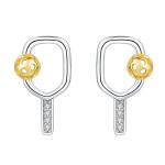 Pickleball Stud Earrings 925 Sterling Silver Jewelry Pickle Ball Gifts for Women Lover Players