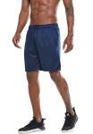 G Gradual Men's 2 Pack 7" Workout Running Shorts Quick Dry Lightweight Gym Shorts with Zip Pockets (2 Pack: Navy Blue/Blue Medium)
