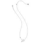 Kendra Scott Pickleball Short Pendant Necklace, Rhodium Plated Brass, Mother-of-Pearl, Fashion Jewelry for Women