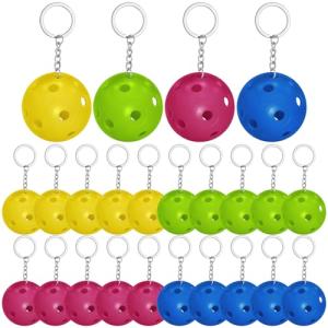rssqzqypy 24Pack Pickleball Keychain,Gifts for Pickleball Ornament,for Keychains Luggage Tags Sports Bag Party Favors
