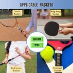 Macchiole 2PCS Personalized Pickleball Name Bands for Paddles, Silicone Custom Loop Grip Strap on Racket Racquetball Paddle, Optimal Gift for Pickleball Lovers