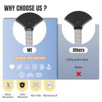 Macchiole 2PCS Personalized Pickleball Name Bands for Paddles, Silicone Custom Loop Grip Strap on Racket Racquetball Paddle, Optimal Gift for Pickleball Lovers