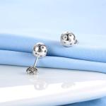 Sterling Silver Basketball Pickleball Football Soccer Volleyball Tennis Ball Stud Earrings Women Sport Heart Earrings Jewelry Gifts (Pickleball)