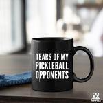 Panvola Tears of My Pickleball Opponents Pickleball Gifts Sports Player Grandpa Grandma Husband Wife Mom Dad Coffee Mug Ceramic Cup Novelty Drinkware (11 oz, Black)