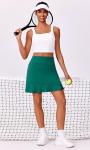 PINSPARK Women's Athletic Skirt 18" Golf Tennis Skort UPF50+ Athletic Pickleball Skirts Modest Casual Skorts with 6 Pockets,Green Jade Medium