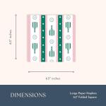 Bonjour Fête Le Pickleball Large Paper Party Napkins | 3-Ply Fancy for Sports Parties, Mother's Day, Girl's Brunches | Premium Cocktail Size | Festive Party Decor | Pack of 20, 5" Folded