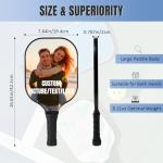 Custom Pickleball Paddles with Text Logo & Photos, Personalized Pickleball Rackets, Customized Pickleball Paddles with Comfort Grip, Optimal Gift for Pickleball Enthusiasts