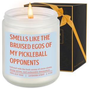 LEADO Candle - Gifts for Pickleball Lovers, Players, Pickleball Gifts for Men, Women - Cool Mothers Day, Birthday Present for Pickle Ball Dad, Mom, Friend, Husband, Wife - Pickle Ball Accessories