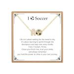 Personalized Soccer/Pickleball Gifts for Women Sport Lovers Teams, 18K Gold Plated Cubic Zirconia Sport Necklace Ball Pendant Accessories with Initial Letter (Soccer-A)