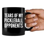 Panvola Tears of My Pickleball Opponents Pickleball Gifts Sports Player Grandpa Grandma Husband Wife Mom Dad Coffee Mug Ceramic Cup Novelty Drinkware (11 oz, Black)
