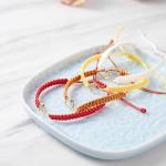 New valley warbler Handmade Pickleball Bracelet, Adjustable Woven Cord, Sports Jewelry Gift, Set of 2 (Yellow)