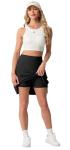 PrinStory Tennis Skirt for Women High Waisted Golf Skort Athletic Skirt Pickleball Skorts with Zipper Pockets Black-L