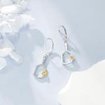 JERWLI Pickleball Earrings for Women 925 Sterling Sliver Sports Ball Earrings Pickle Ball Dangle Earrings Pickleball Jewelry Gifts for Women Lover