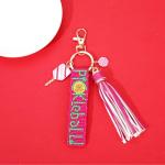 PHALIN Pickleball Keychain for Women Beaded Pickleball Car Key Rings Handbag Charms Game Day Accessories Sport Outfits Gifts (Pickleball)