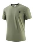 SENBWL Mens Pickleball Shirts Dry Fit Moisture Wicking Lightweight Reflective Print Short Sleeve Tennis Sport Gym Athletic Night Running Workout T-Shirts for Men 8367 Army Green XL