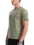 SENBWL Mens Pickleball Shirts Dry Fit Moisture Wicking Lightweight Reflective Print Short Sleeve Tennis Sport Gym Athletic Night Running Workout T-Shirts for Men 8367 Army Green XL