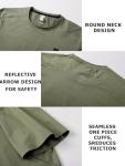 SENBWL Mens Pickleball Shirts Dry Fit Moisture Wicking Lightweight Reflective Print Short Sleeve Tennis Sport Gym Athletic Night Running Workout T-Shirts for Men 8367 Army Green XL