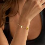 MORIANCE Pickleball Cross Bracelet for Women Men - 14K Gold Plated Adjustable Religious Pickleball Bracelet with Cross Charm - Christian Gift for Pickleball Mom Athlete Coach Player Team