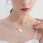 LUANIOL Gold Pickleball Necklace 18K Yellow Gold Plated Pickleball Paddle And Ball Pendant Necklace Pickleball Jewelry Gifts for Women Pickleball Lovers