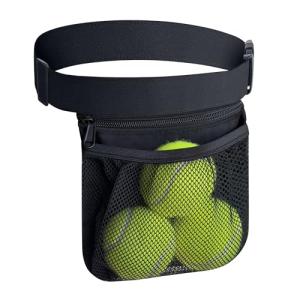Nebudo Tennis Ball Band Holder Pickleball Tennis Balls Pickleballs Holding Accessory for Women Skirt Men Waist Hip Bags Accessories Pouch Sack Pickle Ball Bag Carrier Gadgets Gear Band Travel Pocket