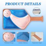 Miphca Pickleball Party Platter - Fun Paddle-Shaped Ceramic Tray with Snack Sections - Perfect Serving Dish for Pickleball Lovers display trays (Blue)