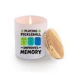 Loovelo Playing Pickleball Improves Memory Pickleball Gifts Scented Candle Home Office Pickleball Lovers Players Jar Candles Sage Floral Lavender Scent 9.5 oz