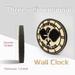 Geek Alerts Custom Pickleball Club Name Wooden Frame Silent Wall Clock, 12 inch Racquet Sport Personalized Pickleball Player Name Wood Quartz Clock for Pickleball Club Player Bedroom Decor