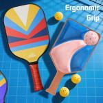 Miphca Pickleball Party Platter - Fun Paddle-Shaped Ceramic Tray with Snack Sections - Perfect Serving Dish for Pickleball Lovers display trays (Blue)